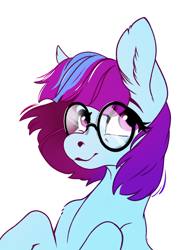 Size: 1500x2000 | Tagged: safe, artist:28gooddays, oc, oc only, earth pony, pony, glasses, simple background, solo, white background