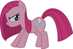 Size: 4453x2987 | Tagged: safe, artist:retroponybro, pinkie pie, earth pony, pony, g4, party of one, angry, female, long mane, pinkamena diane pie, simple background, solo, three quarter view, transparent background, vector