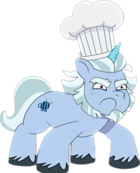 Size: 522x642 | Tagged: safe, edit, edited screencap, screencap, alphabittle blossomforth, pony, unicorn, foal food, g5, my little pony: tell your tale, spoiler:g5, spoiler:my little pony: tell your tale, spoiler:tyts01e38, alphabittle blossomforth is not amused, alphabittle is best facemaker, angry, background removed, chef's hat, cropped, faic, frown, get stick bugged lol, grumpy, hat, male, not a vector, scowl, silly, silly face, silly pony, simple background, solo, stallion, transparent background, unamused, wide eyes