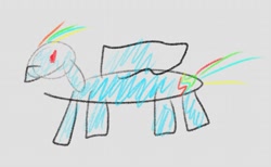 Size: 876x541 | Tagged: safe, artist:leotheartist_, rainbow dash, pegasus, pony, g4, 1000 hours in ms paint, solo, stylistic suck