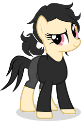 Size: 1798x2664 | Tagged: safe, artist:edy_january, edit, vector edit, earth pony, pony, g4, ashley graves, base used, clothes, free to use, goth, gothic, link in description, pants, parody, parody characther, red eyes, short pants, simple background, solo, steam (software), sweater, the coffin of andy and leyley, transparent background, vector, vector used