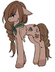 Size: 345x455 | Tagged: safe, artist:slasher_wife, oc, oc only, oc:butterfly (slasher_wife), pegasus, pony, brown mane, side view, simple background, solo, transparent background, wings