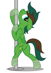 Size: 3779x5460 | Tagged: safe, artist:equestria secret guard, oc, oc only, oc:windy barebow evergreen, pegasus, pony, butt, female, jewelry, looking at you, mare, pegasus oc, plot, pole, pole dancing, sexy, simple background, solo, stripper pole, transparent background