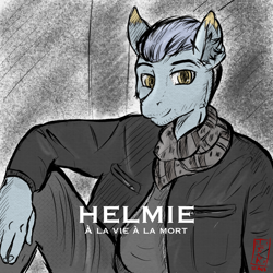 Size: 1100x1100 | Tagged: safe, artist:levinerex, oc, oc only, oc:helmie, pegasus, anthro, bust, portrait, solo