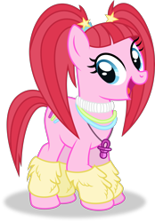 Size: 2178x3136 | Tagged: safe, artist:starcollider, gameloft, pacific glow, earth pony, pony, g4, .svg available, clothes, female, high res, leg warmers, mare, open mouth, simple background, solo, svg, transparent background, vector