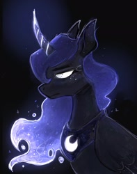 Size: 1616x2048 | Tagged: safe, artist:sealdeer, princess luna, alicorn, pony, g4, curved horn, februpony, female, horn, mare, solo