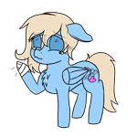 Size: 1000x1000 | Tagged: safe, artist:toricelli, oc, oc only, oc:lusty symphony, pegasus, pony, bandage, chest fluff, colored, crying, flat colors, injured, scrunchy face, simple background, solo, transparent background