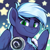 Size: 960x960 | Tagged: safe, artist:breloomsgarden, oc, oc:moonlight drop, pegasus, pony, headphones, smiling, solo, stars