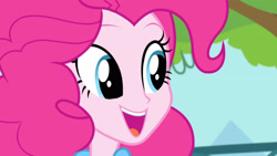 Size: 3072x1727 | Tagged: safe, screencap, pinkie pie, human, equestria girls, g4, my little pony equestria girls: rainbow rocks, pinkie on the one, female, open mouth, open smile, smiling, solo