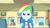 Size: 3072x1727 | Tagged: safe, screencap, cherry crash, rainbow dash, human, equestria girls, g4, my little pony equestria girls: rainbow rocks, pinkie on the one, clothes, cutie mark on clothes, female, frown, male, rainbow dash is not amused, solo focus, unamused