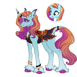 Size: 1000x1000 | Tagged: safe, artist:kazmuun, sassy saddles, pony, unicorn, g4, alternate design, clothes, coat markings, concave belly, female, hooves, horn, horn ring, jewelry, mare, nose piercing, nose ring, piercing, quadrupedal, ring, simple background, slender, solo, tail, tail ring, thin, transparent background, unshorn fetlocks