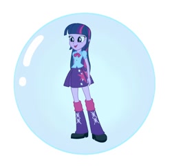 Size: 720x696 | Tagged: safe, artist:twilirity, edit, twilight sparkle, alicorn, human, equestria girls, g4, my little pony equestria girls, bubble, clothes, female, in bubble, leg warmers, open mouth, pleated skirt, shoes, simple background, skirt, solo, twilight sparkle (alicorn), vector, white background
