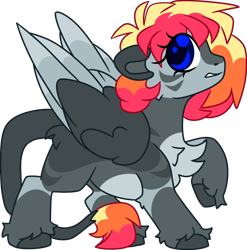 Size: 2524x2551 | Tagged: safe, artist:crazysketch101, oc, oc only, oc:crazy looncrest, pegasus, pony, chest fluff, high res, leonine tail, simple background, solo, tail, transparent background, unshorn fetlocks