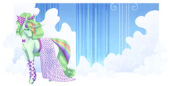 Size: 3162x1596 | Tagged: safe, artist:luuny-luna, oc, oc only, oc:paint star, pony, unicorn, clothes, cloud, female, mare, quadrupedal, simple background, skirt, solo, transparent background