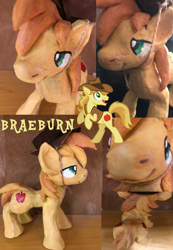 Size: 1739x2512 | Tagged: safe, anonymous artist, braeburn, earth pony, pony, g4, caption, ceramic, clay, craft, hat, image macro, male, photo, pottery, sculpted, sculpture, stallion, text