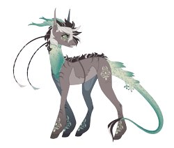 Size: 2351x1989 | Tagged: safe, artist:luuny-luna, oc, pony, augmented, augmented tail, horns, male, simple background, solo, stallion, tail, transparent background