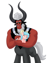 Size: 1920x2539 | Tagged: safe, artist:aleximusprime, cozy glow, lord tirek, centaur, pegasus, pony, taur, flurry heart's story, g4, a better ending for cozy, a better ending for tirek, alternate hairstyle, bow, cozybetes, cozylove, cute, daddy tirek, duo, duo male and female, eyes closed, female, filly, foal, hair bow, half note (cozy glow), holding a pony, male, reformed villain, simple background, snuggling, tirebetes, transparent background