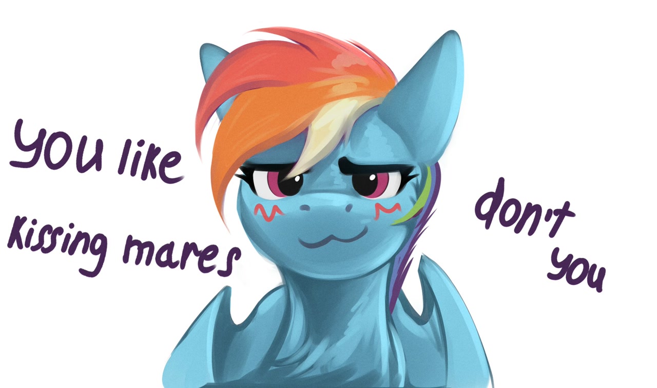 [:3,blushing,female,looking at you,meme,pegasus,rainbow dash,safe,solo,text,wings,ponified meme,spread wings,artist:richmay,mauzymice,boykisser]