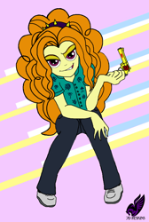 Size: 506x754 | Tagged: safe, artist:jdpon3, adagio dazzle, human, equestria girls, g4, 80s, nerf gun, vice city