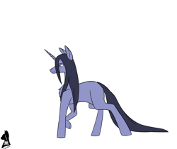 Size: 3100x2600 | Tagged: safe, artist:spectrum205, oc, oc only, oc:nyada, pony, unicorn, animated, gif, high res, simple background, solo, walking, white background