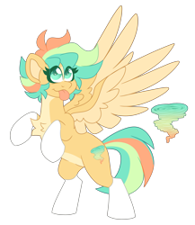 Size: 4370x5031 | Tagged: safe, artist:crazysketch101, oc, oc only, oc:tornado twist, pegasus, pony, :p, clothes, rearing, simple background, socks, solo, tongue out, transparent background
