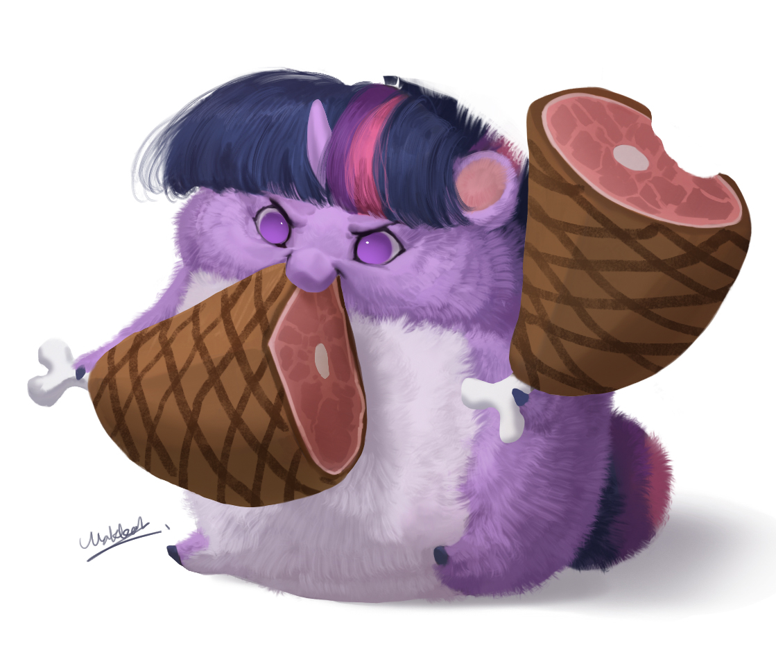 3114284 - safe, artist:makkah, twilight sparkle, dog, pomeranian, g4, bite...