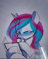 Size: 3120x3836 | Tagged: safe, zipp storm, alicorn, pony, g5, alternate hairstyle, book, colorful, cool, cup, cute, drinking, female, high res, mare, race swap, reading, simple background, solo, white background, wings