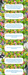 Size: 2048x5377 | Tagged: safe, gameloft, angus mcsteer, buffalo bull, king longhorn, pinkie pie, twilight sparkle, alicorn, bull, earth pony, pony, g4, my little pony: magic princess, bowler hat, clothes, cloven hooves, dialogue, dialogue box, dress, ear piercing, earring, english, event, feather, female, hat, horn, horns, implied princess celestia, jewelry, male, mare, mobile game, piercing, sideburns, speech bubble, text, twilight sparkle (alicorn)