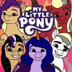 Size: 605x600 | Tagged: safe, artist:3480ale, editor:3480ale, oc, oc:alexandra, earth pony, pegasus, pony, unicorn, g5, my little pony: tell your tale, bootleg, logo, oc unknown