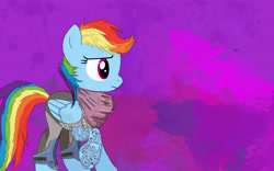 Size: 5583x3488 | Tagged: safe, artist:mcdashin, rainbow dash, pegasus, pony, g4, borderlands 2, crossover, raised hoof, solo