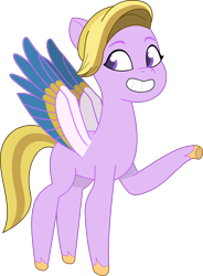 Size: 1049x1427 | Tagged: safe, alternate version, artist:westrail642fan, color edit, edit, dazzle feather, pegasus, pony, g5, my little pony: tell your tale, colored, female, simple background, solo, spread wings, style emulation, trace, transparent background, wings