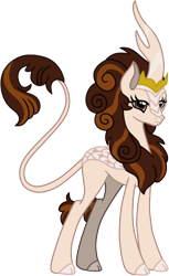 Size: 424x693 | Tagged: safe, artist:softpawsart, oc, oc only, kirin, base used, eyelashes, female, kirin oc, leonine tail, simple background, solo, tail, transparent background