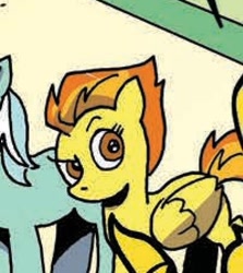 Size: 401x450 | Tagged: safe, artist:andypriceart, idw, king thaumas, lyra heartstrings, spitfire, bird, pegasus, pony, unicorn, g4, spoiler:comic100, eyebrows, raised eyebrow, solo focus