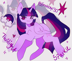 Size: 1967x1671 | Tagged: safe, artist:emoboy130, twilight sparkle, alicorn, pony, g4, simple background, smiling, smirk, solo, text, twilight sparkle (alicorn), white background