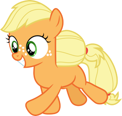 Size: 3156x3000 | Tagged: safe, artist:cloudy glow, applejack, g4, going to seed, .ai available, cute, female, filly, filly applejack, high res, jackabetes, simple background, solo, transparent background, vector, younger