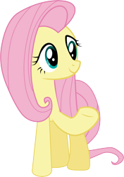 Size: 4362x6192 | Tagged: safe, artist:yellowdash1998v2, fluttershy, pegasus, pony, g4, cute, female, mare, shyabetes, simple background, smiling, solo, transparent background, vector