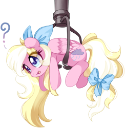 Size: 1844x1886 | Tagged: safe, alternate character, alternate version, artist:loyaldis, oc, oc only, oc:bay breeze, pegasus, pony, bow, claw machine, confused, crane game, cute, female, hair bow, heart, heart eyes, mare, open mouth, pegasus oc, question mark, simple background, solo, tail, tail bow, transparent background, wingding eyes