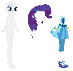 Size: 559x548 | Tagged: safe, artist:lordsfrederick778, artist:selenaede, rarity, human, equestria girls, g4, alternate design, base used, simple background, solo, white background