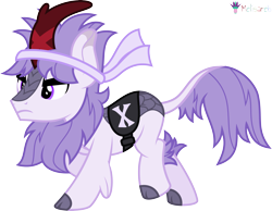 Size: 5151x4000 | Tagged: safe, alternate version, artist:melisareb, part of a set, kirin, g4, .svg available, absurd resolution, alphabet lore, badass, cloven hooves, crossover, headband, kirin-ified, male, raised hoof, saddle, simple background, solo, species swap, stallion, tack, tail, transparent background, vector, x