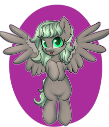 Size: 2065x2411 | Tagged: safe, artist:dumbwoofer, oc, oc only, oc:forest air, pegasus, pony, :p, belly, ear fluff, female, flying, high res, looking at you, mare, simple background, solo, spread wings, tongue out, transparent background, wings