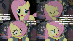 Size: 2000x1125 | Tagged: safe, edit, edited screencap, editor:quoterific, screencap, fluttershy, pegasus, pony, a health of information, g4, bed, book, female, mare, meadowbrook's home, solo, tired