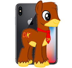 Size: 531x500 | Tagged: safe, artist:davidti2006, apple (company), donkey kong, donkey kong (series), iphone, male, meme, simple background, smartphone, solo, white background