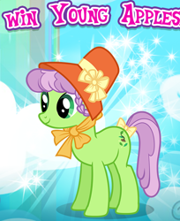 Size: 592x727 | Tagged: safe, gameloft, auntie applesauce, earth pony, pony, g4, my little pony: magic princess, cropped, english, female, mare, meme, solo, sparkly, text, wow! glimmer, young auntie applesauce