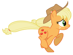 Size: 9190x7000 | Tagged: safe, artist:estories, applejack, earth pony, pony, g4, absurd resolution, hat, quadrupedal, running, simple background, solo, transparent background, vector