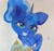 Size: 1686x1580 | Tagged: safe, artist:engi, princess luna, alicorn, pony, g4, clothes, ethereal mane, female, hawaiian shirt, shirt, simple background, smiling, solo, starry mane, traditional art, watercolor painting