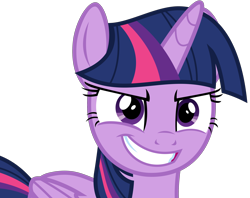 Size: 2934x2325 | Tagged: safe, artist:sketchmcreations, twilight sparkle, alicorn, pony, between dark and dawn, g4, female, grin, high res, mare, mischievous, simple background, smiling, solo, transparent background, twilight sparkle (alicorn), vector