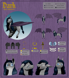 Size: 2020x2300 | Tagged: safe, artist:darkhestur, oc, oc:dark, bat pony, accessory, bat pony oc, clothes, color background, expressions, high res, male, ponysona, reference sheet, stallion