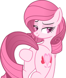 Size: 1058x1244 | Tagged: safe, artist:muhammad yunus, oc, oc only, oc:annisa trihapsari, earth pony, pony, g4, adorasexy, alternate hairstyle, annibutt, bedroom eyes, butt, butt focus, butt touch, cute, earth pony oc, female, looking at you, mare, plot, rear, sexy, simple background, smiling, smiling at you, solo, transparent background