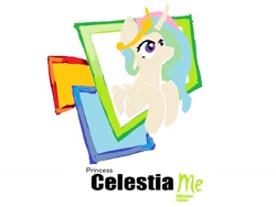 Size: 1024x768 | Tagged: safe, artist:alexandrvirus, princess celestia, alicorn, pony, g4, crown, female, jewelry, logo, logo parody, microsoft windows, regalia, simple background, solo, text, white background, windows me