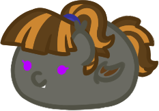Size: 233x162 | Tagged: safe, artist:sugar morning, oc, oc only, oc:mythic dawn, bat pony, bat pony oc, bean pony, brown mane, commission, fangs, female, hair tie, mare, ponytail, purple eyes, simple background, smol, solo, transparent background, wings, ych result